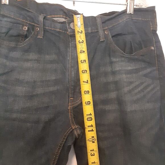 Levi's 541 Athletic Taper Stretch Mens Jeans 36x30 Dark Blue Whiskers 5 Pocket - Picture 7 of 8